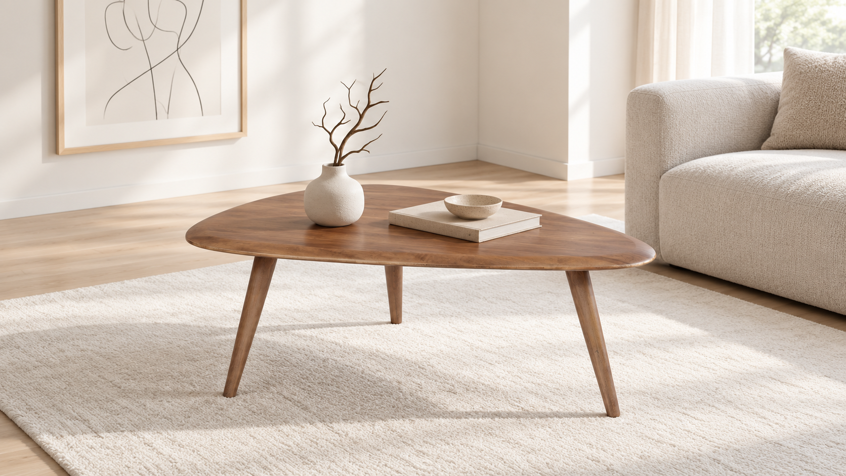 Metal Base Side Table