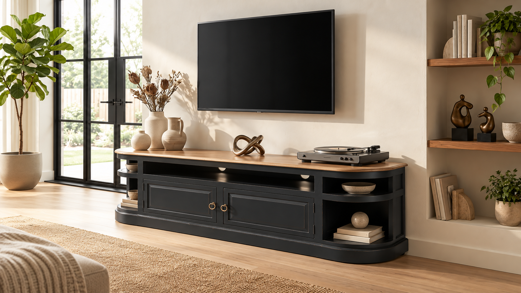 Media Unit with Drawers