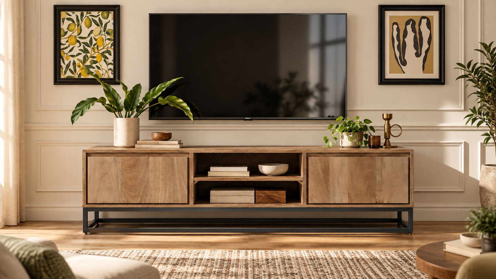 Slatted Door Cabinet