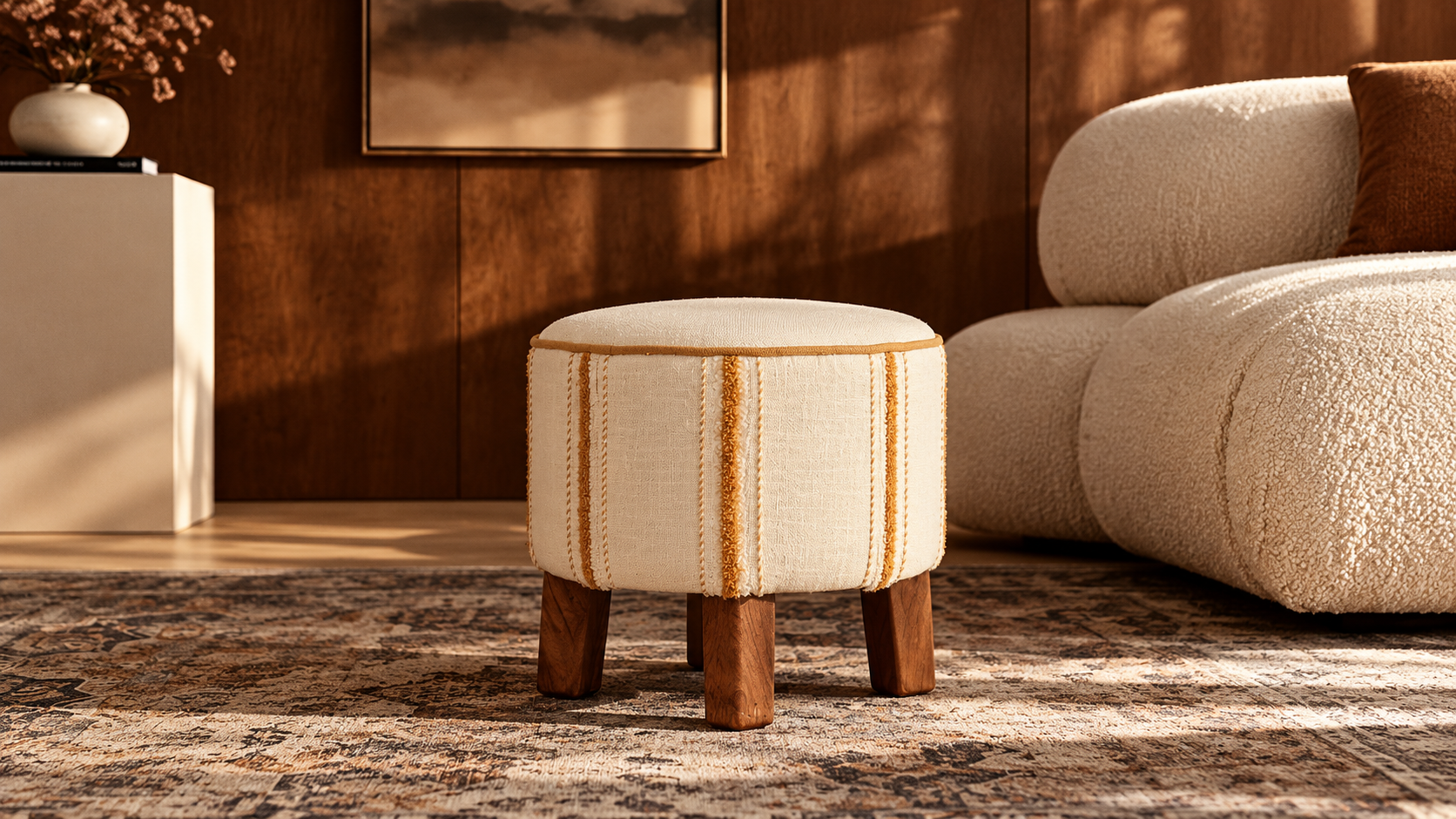 Leather Ottoman