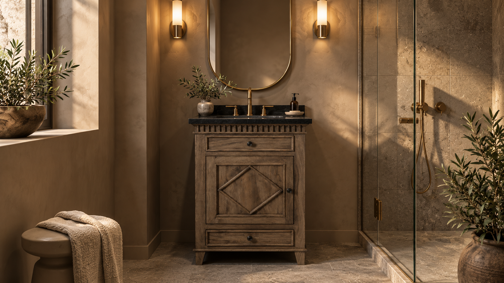 Open Shelf Vanity